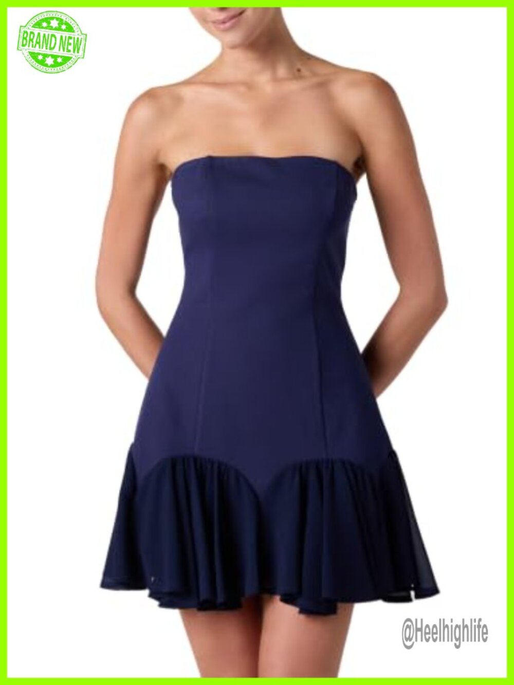 Lulus Wilshire Strapless Mini Dress Princess Seam Ruffle Party